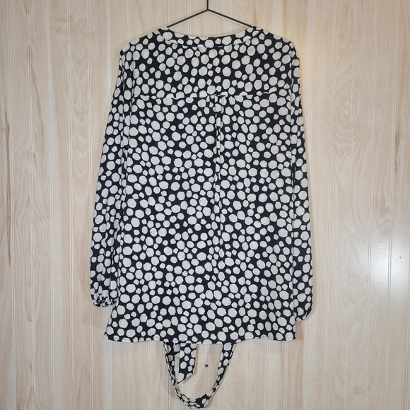 Lane Bryant Polka Dot Women's Top - Black and White Sz 20 - Picture 4 of 4